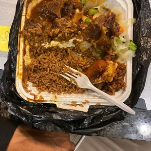 a meal in a plastic container