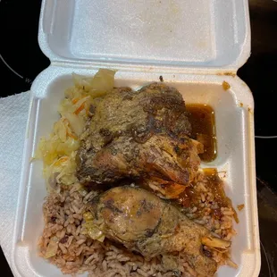 Jerk chicken lunch special