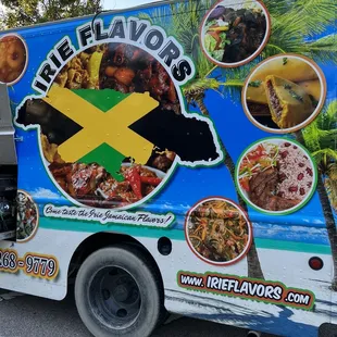 a food truck parked in a parking lot