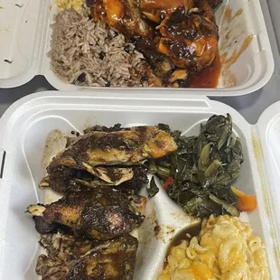 Jerk chicken + BBQ Jerk Chicken