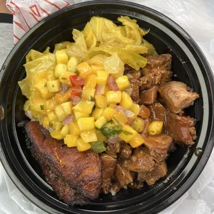Jerk chicken bowl with added mango