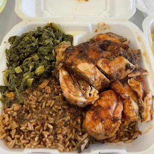 Phenomenal, authentic, spicy jerk chicken. Just excellent.
