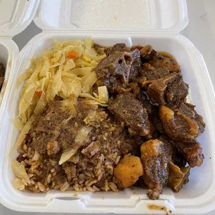 Salty succulent sweet oxtail