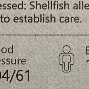 Proof of my care after being exposed to seafood at the restaurant.