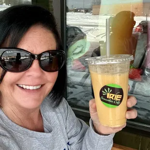 Smoothie called  "Don't worry be happy"