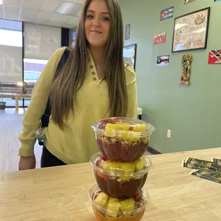 Açai and mango bowls