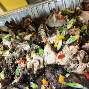 a dish of meat and vegetables