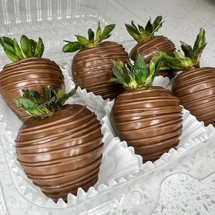 Small Size Plain Milk Chocolate Dipped Strawberries
