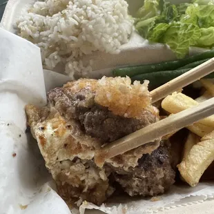 Hamburger steak with some daikon oroshi and ponzu