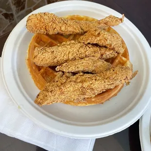 Chicken and waffles