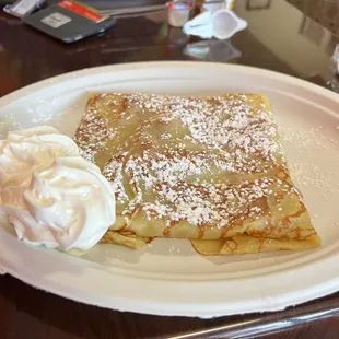 Peaches and Cream Crepe