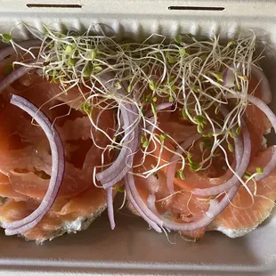 Al's Lox Special Deliwich. So fresh and prettily packaged for delivery.