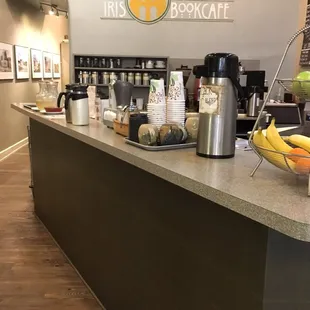 Counter is full of options for grab and go