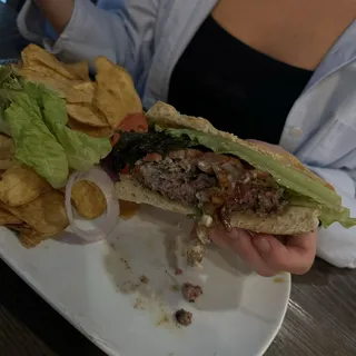 Black and Bleu Burger
