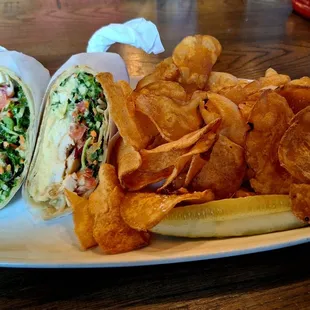 Hummas and Chicken Wrap