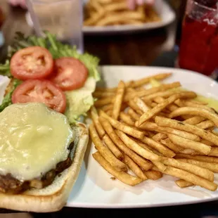 Jax burger (veggie) with fries