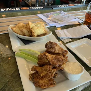 Pot pie bites and whiskey wings...