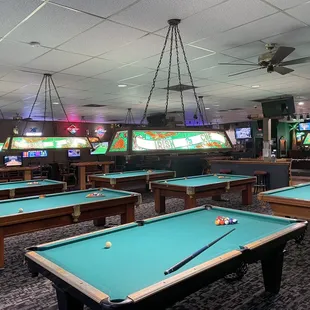 Tables are clean and well maintained.