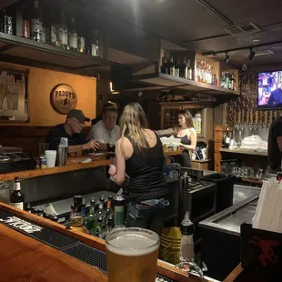 customers at the bar