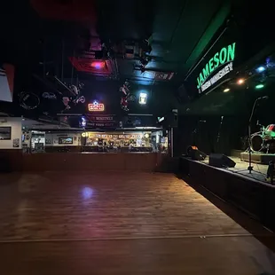 a stage set up for a concert