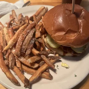  burger and french fries