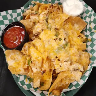 a plate of nachos