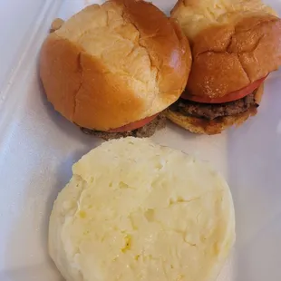 Kids meal with 2 sliders and mashed potatoes. $9 on DoorDash, not bad