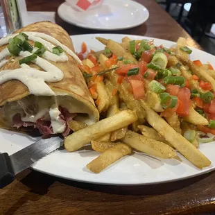 Boxty and sweet curry fries