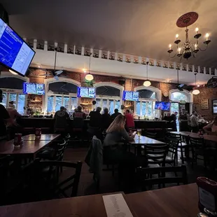 View of the bar from our regular table