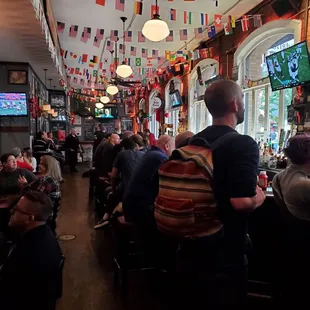 Crowd before the England vs Senegal in the Quarterfinals of the FiFA World Cup.
