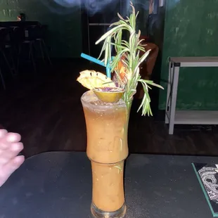 Flaming cocktail!