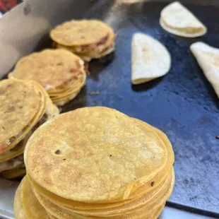 Potato tacos and mulitas yummy