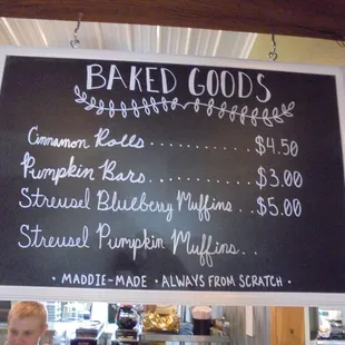 Today&apos;s pastry menu - yum!