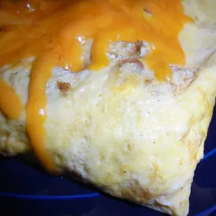 Western omelet, close-up.
