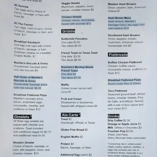 Breakfast Menu items available all day