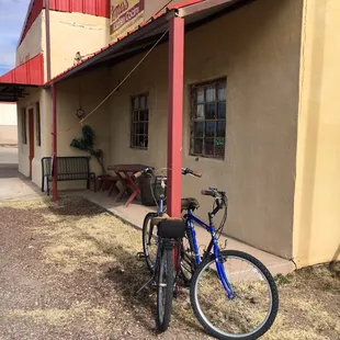 Irma&apos;s kitchen bike parking