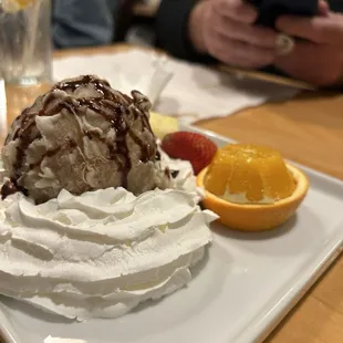 Fried green tea ice cream
