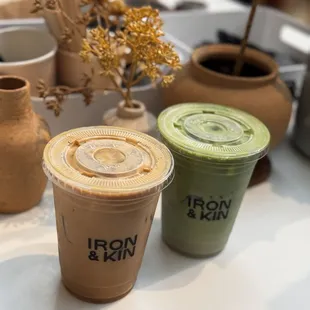 Courageous and ube lavender matcha