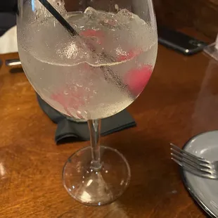 Spring sangria with raspberries and thyme