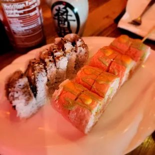 Phoenix roll and shrimp Tempura roll