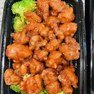 Orange chicken - was good