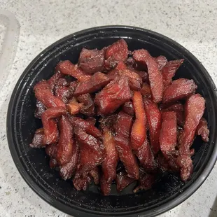 Bbq b.b.q . Boneless Spare Ribs; more like jerky, very tough