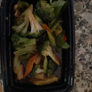 after all the beef has been eaten, this is what's left , szechuan beef , where's the beef ?