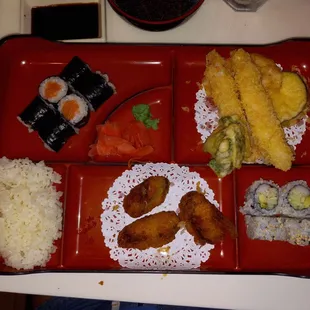 Dinner Bento Box (it already comes with rice, California roll and soup or salad)