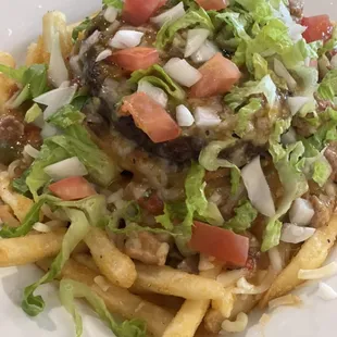 Green chili burger special