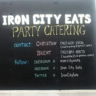 Ask us about catering your next party or event!