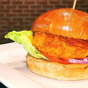 a fried chicken sandwich