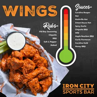 chicken wings and fried chicken