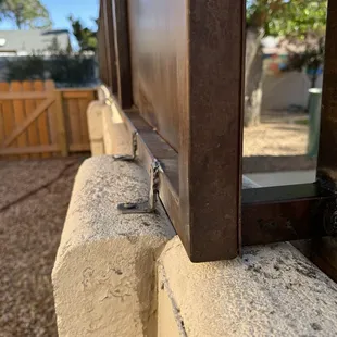 Opposite side. Has framing. Customer can decide which faces their yard vs the neighbors. We liked the flat, the neighbor liked the frame.