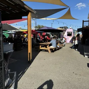 Closer view of open seating area